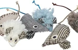 Trixie kattenspeelgoed muis pluche met catnip 8 cm – set van 72 stuks - Afbeelding 1
