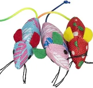Trixie kattenspeelgoed muis stof met catnip 7 cm – set van 70 stuks - Afbeelding 1