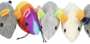 Trixie kattenspeelgoed muis pluche met catnip 7 cm – set van 70 stuks - Afbeelding 1