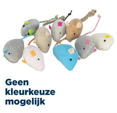 Trixie pluchen muisjes met catnip 5 cm – kattenspeelgoed