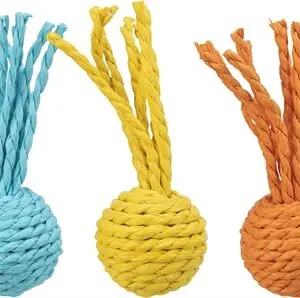 Trixie kattenspeelgoed ratelbal papieren koord 4 x 11 cm – 24 stuks - Afbeelding 5