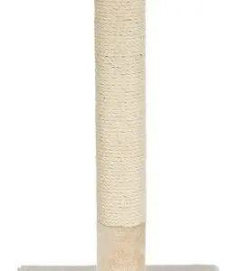 Trixie krabpaal Baena beige 69 cm – sisal, met pluche ligplaats - Afbeelding 1