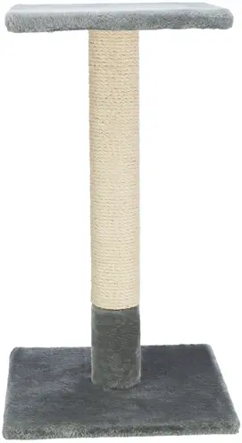 Trixie krabpaal Baena middengrijs 69 cm – sisal, met pluche ligplaats