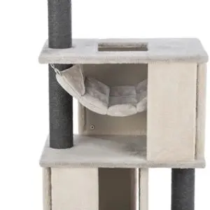 Trixie krabpaal Juliano grijs 115 cm – jute, met ligplekken en hangmat - Afbeelding 1