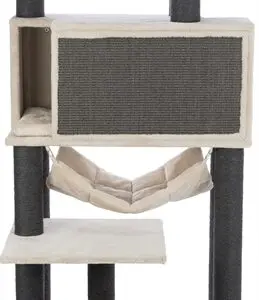 Trixie krabpaal Maciel grijs 155 cm – voor grote katten, jute en hangmat - Afbeelding 1