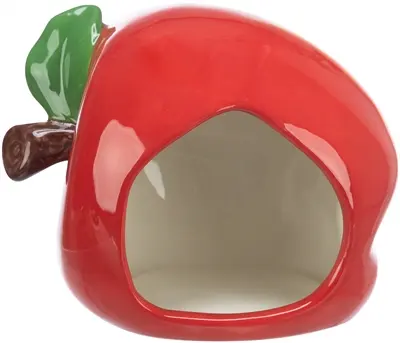 Trixie keramiekhuis Appel voor hamsters en muizen 13 x 10 cm – 4 stuks