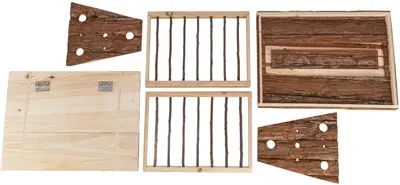 Trixie hooiruif met bodem en deksel schorshout 40 x 30 x 22 cm - Afbeelding 2