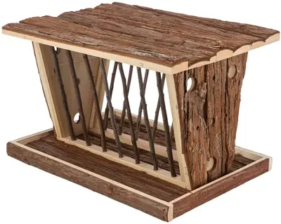Trixie hooiruif met bodem en deksel schorshout 40 x 30 x 22 cm - Afbeelding 3