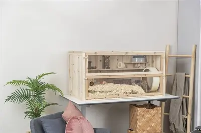 Trixie knaagdierenverblijf hout 115 x 60 x 60 cm – muizen en hamsters - Afbeelding 7