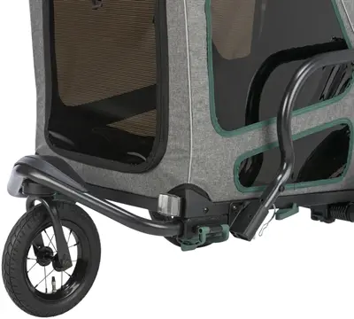 Trixie joggingkit voor fietskar 12804 grijs/salie – ombouwen tot buggy - Afbeelding 8