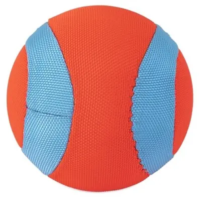 Chuckit Amphibious Mega Ball hondenbal 12 cm – oranje/blauw, drijvend - Afbeelding 5