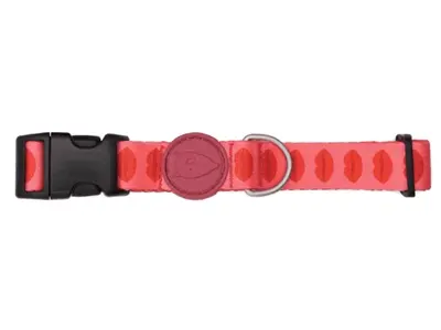 Morso hondenhalsband gerecycled Lipstick roze 30-42 x 1,5 cm - Afbeelding 4