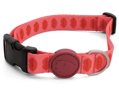 Morso hondenhalsband gerecycled Lipstick roze 43-70 x 2,5 cm