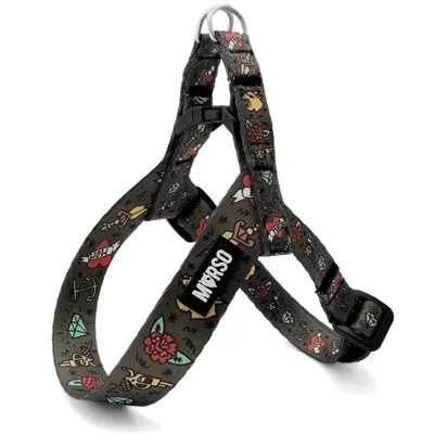 Morso mini hondentuig Ink Tank groen 29-38 x 2,5 cm – voor kleine honden