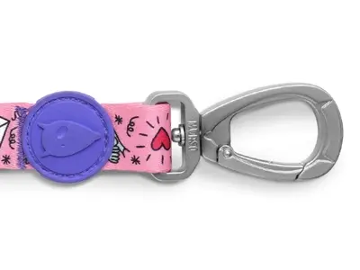 Morso hondenriem Sweet Tweet roze 120 x 1,5 cm – gerecycled, tot 6 kg - Afbeelding 4