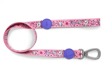 Morso hondenriem Sweet Tweet roze 120 x 1,5 cm – gerecycled, tot 20 kg
