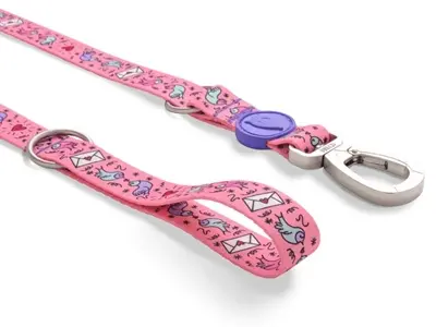 Morso hondenriem verstelbaar Sweet Tweet roze 65-200 x 2,5 cm – tot 80 kg - Afbeelding 5