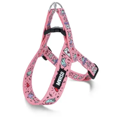 Morso mini hondentuig Sweet Tweet roze 29-38 x 2,5 cm – voor kleine honden