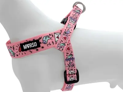 Morso mini hondentuig Sweet Tweet roze 32-41 x 2,5 cm – voor kleine honden - Afbeelding 5