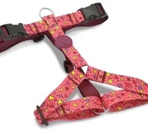 Morso hondentuig H-tuig Pink Think roze 70-100 x 2,5 cm – gerecycled - Afbeelding 1