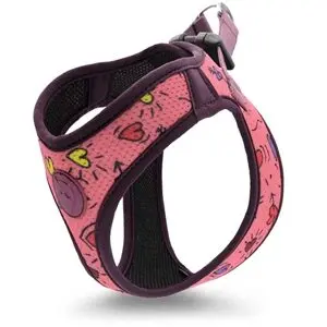 Morso hondentuig Body Mesh Pink Think roze 26-30 cm – ademend, gerecycled - Afbeelding 1