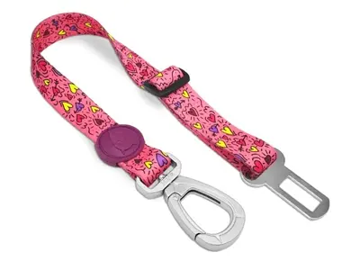 Morso autogordel hond Pink Think roze 40-65 x 1,5 cm – gerecycled, tot 4 kg