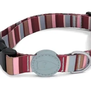 Morso hondenhalsband Skyline rood/roze 30-42 x 1,5 cm – gerecycled - Afbeelding 1