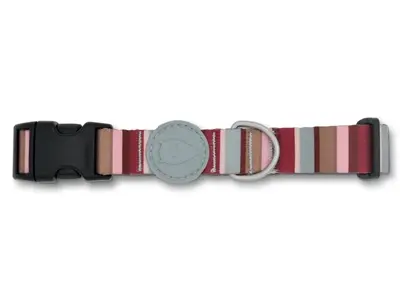 Morso hondenhalsband Skyline rood/roze 30-42 x 1,5 cm – gerecycled - Afbeelding 4