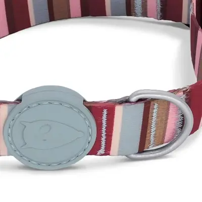 Morso hondenhalsband Skyline rood/roze 30-42 x 1,5 cm – gerecycled - Afbeelding 5