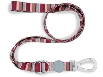 Morso hondenriem verstelbaar Skyline rood/roze 75-230 x 1,5 cm – tot 20 kg