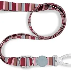 Morso hondenriem verstelbaar Skyline rood/roze 65-200 x 2,5 cm – tot 80 kg - Afbeelding 1