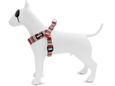 Morso mini hondentuig Skyline rood/roze 29-38 x 2,5 cm – voor kleine honden - Afbeelding 4