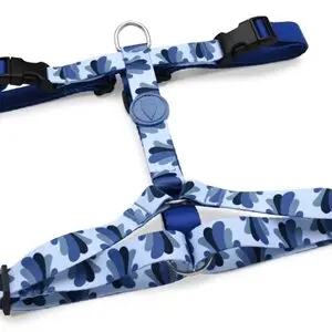 Morso hondentuig H-tuig Splash blauw 70-100 x 2,5 cm – gerecycled - Afbeelding 1
