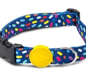 Morso hondenhalsband gerecycled Color Invaders paars 43-70 x 2,5 cm - Afbeelding 1