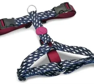 Morso hondentuig H-tuig Power Flow zwart 70-100 x 2,5 cm – gerecycled - Afbeelding 1