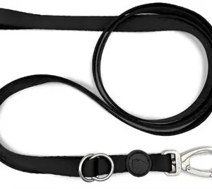 Morso hondenriem verstelbaar Pureness zwart 75-230 x 1,5 cm – tot 20 kg - Afbeelding 1