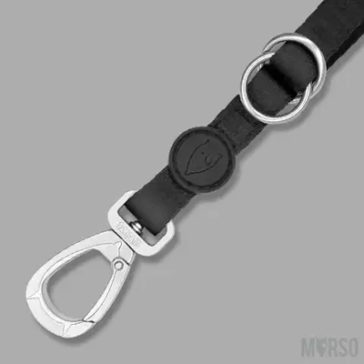 Morso hondenriem verstelbaar Pureness zwart 75-230 x 1,5 cm – tot 20 kg - Afbeelding 7