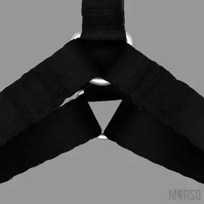 Morso hondentuig H-tuig Pureness zwart 60-80 x 2,5 cm – gerecycled - Afbeelding 5