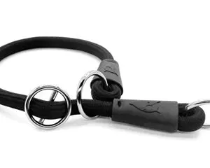 Morso half slip halsband gerecycled zwart 55 cm – soft rope - Afbeelding 1