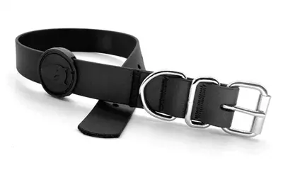 Morso halsband hond waterproof gerecycled zwart 23-31 x 1,5 cm
