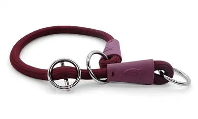 Morso half slip halsband gerecycled plum paars 45 cm – soft rope