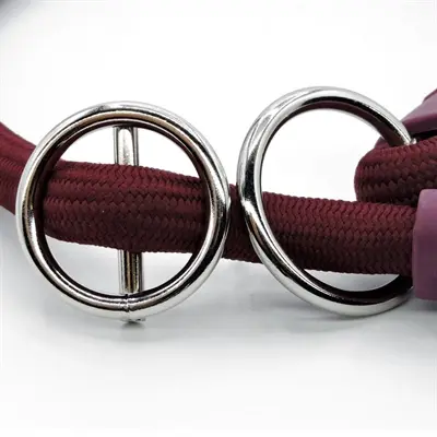 Morso half slip halsband gerecycled plum paars 45 cm – soft rope - Afbeelding 5