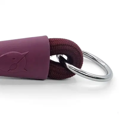 Morso half slip halsband gerecycled plum paars 55 cm – soft rope - Afbeelding 6