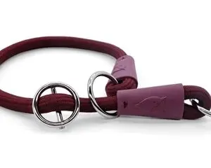 Morso half slip halsband gerecycled plum paars 60 cm – soft rope - Afbeelding 1