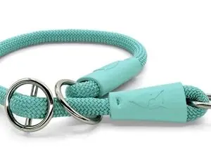 Morso half slip halsband gerecycled aquamarine blauw 50 cm – regular rope - Afbeelding 1