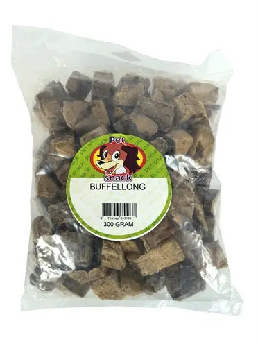 Petsnack buffellong blokjes 250-300 g – kauwsnack voor honden - Afbeelding 4