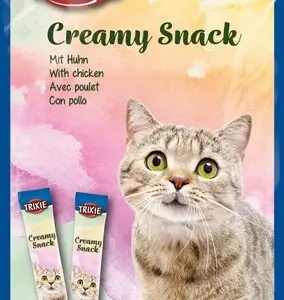 Trixie Creamy Snack kip 6 x 5 x 14 g – vloeibare kattensnack - Afbeelding 1