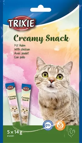 Trixie Creamy Snack kip 6 x 5 x 14 g – vloeibare kattensnack
