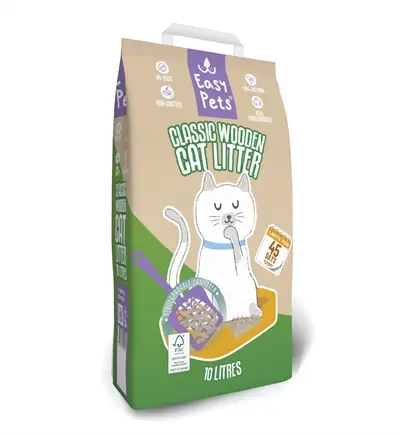 Easypets Biodegradable Classic houtkorrels kattenbakvulling 10 liter - Afbeelding 4