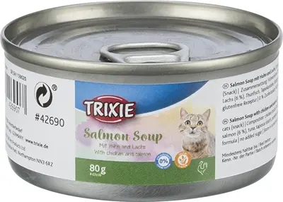 Trixie kattensnack zalmsoep kip en zalm 80 g – glutenvrij